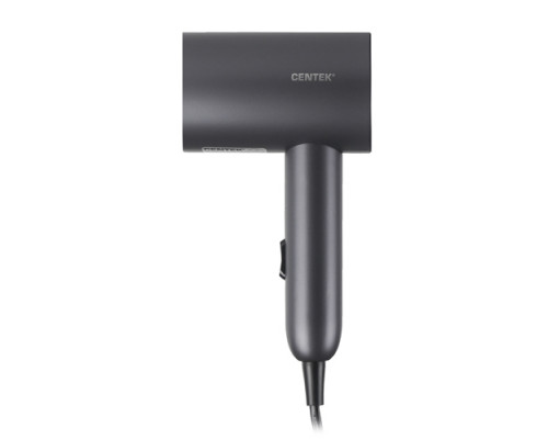 Фен Centek CT-2201 (серый) 900Вт, 2 скорости, турмалин. ионизация, антистат. эффект, складная ручка