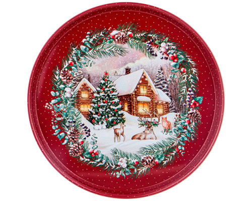 Поднос сервировочный agness "Новый год" 33*2,1 см 898-132