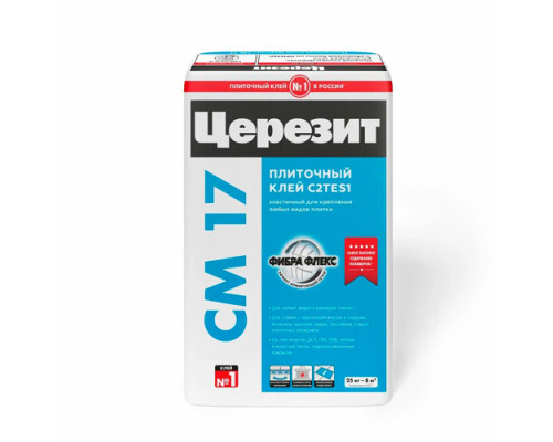Клей для плитки ЦЕРЕЗИТ СМ 17/25кг эластичный 792212 (1 поддон - 48 мешков)