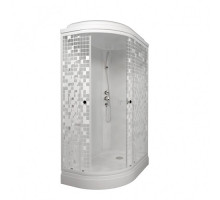 Душевая кабина Triton Коралл 120*80 А правая, 1/4 круга, низкий поддон, Белый, Мозаика, ДН4 (6 мест)