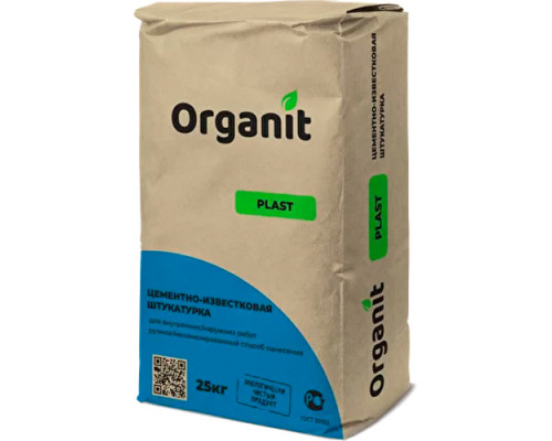 Штукатурка цементно-известковая ORGANIT PLAST CR 25кг (1поддон-48шт)