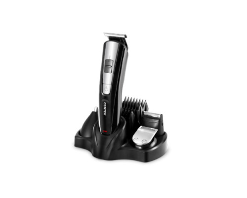 Набор для стрижки Centek CT-2133 (Black) 4 насадки, 4 гребня, база с подзарядкой