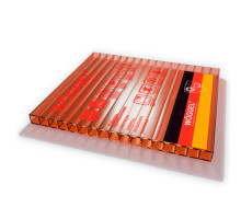 Сотовый поликарбонат Woggel 10 мм х 2,1м x 6м КОРИЧНЕВЫЙ (1,42 кг/м2)