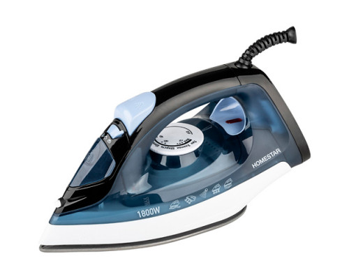 Утюг HomeStar HS-4012 синий, 1800Вт, пар, спрей, паровой удар, керамическая подошва арт.105545