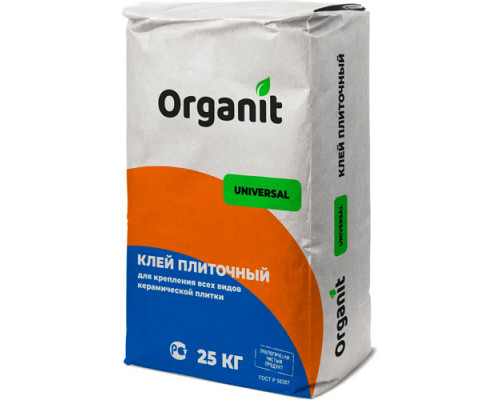 Клей плиточный ORGANIT Universal 25кг (1поддон-48шт)