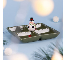 Менажница 4 секции коллекция "Christmas gift" 19*19*9,5 см 230-535 230-535