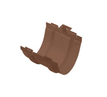 Муфта жёлоба ЭЛИТ Альта Профиль ПВХ - коричневая (1упаковка = 12 шт.)