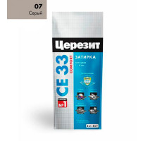 Затирка ЦЕРЕЗИТ СЕ33/2 №07 Серый 2-5мм (2кг) 2092227