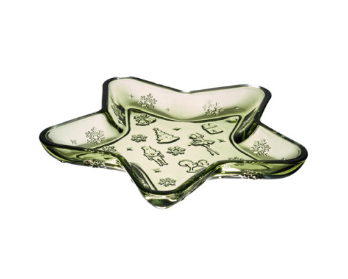 Блюдо сервировочное "Щелкунчик" green в форме звезды, 21*21*2,5 см 355-415 355-415