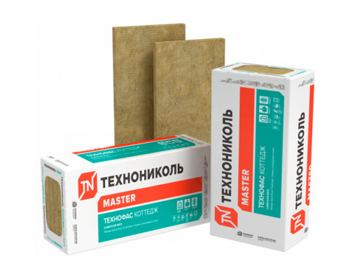 Минвата из Базальта ТЕХНОФАС КОТТЕДЖ 1200*600*50мм(6шт/4,32м2/0,216м3(105-115кг/м3)/495005