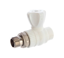 Кран шаровый PPR радиат. прям. 20 х 1/2" PREMIUM (Lammin) 50/10