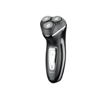 Бритва Centek CT-2166 (хром/черный) ротор, 3 плавающие головки, аккумулятор+работа от сети, триммер
