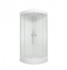 Душевая кабина Triton Ультра 80*80 В 1/4 круга, средний поддон, Белый, прозрачная, ДН4(7 мест+сифон)