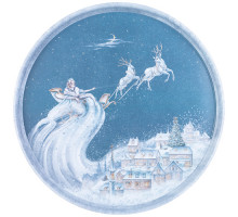 Поднос сервировочный Agness Снежная королева 33*2,1 см 898-227