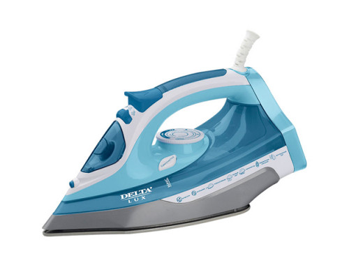 Утюг Delta lux DL-712 белый с серо-голубым, 2400 Вт, керамика