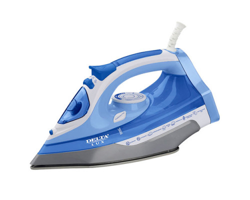 Утюг Delta lux DL-712 белый с синим, 2400 Вт, керамика