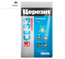 Затирка ЦЕРЕЗИТ СЕ33/5 №01 Белый 2-5мм (5 кг) 2092305