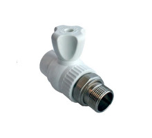 Кран шаровый PPR радиат. прям. 25 х 3/4" PREMIUM (Lammin) 40/10
