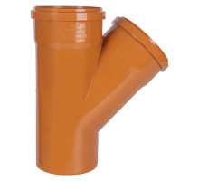 Тройник канализационный наружняя TEBO 160-160 87 град (рыжий) RU-TB ПП ( 4 шт.)