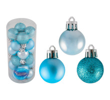 Набор шаров "Синий" (24шт) размер: 3 см, цвет: синий (мат, глянец,блеск) арт.007661