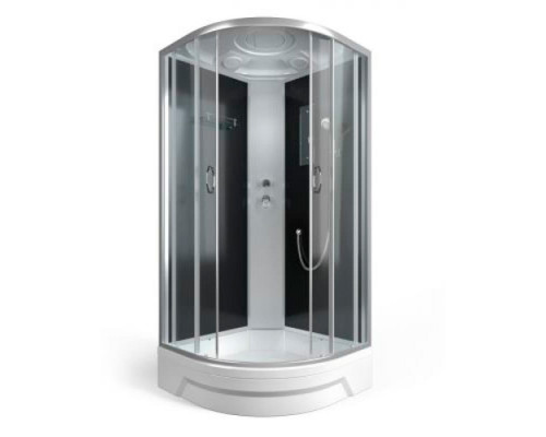 Душевая кабина ERLIT ER351026-C4 100*100*215 тонированное стекло, средний поддон, Россия