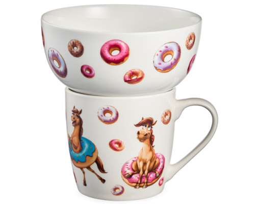 Набор посуды lefard "Ponycake" 2 пр. (кружка 360мл, салатник 500мл) 260-1073 260-1073