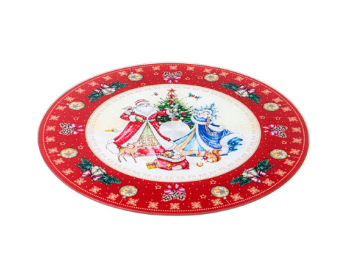 Тортовница вращающаяся Agness Новый год 32*2,5 см 357-249