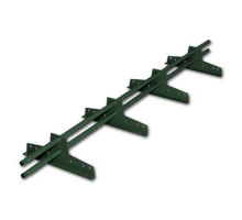 Снегозадержатель трубчатый NewLine D25 мм, 3м, 4 опоры, зеленый мох (RAL6005)