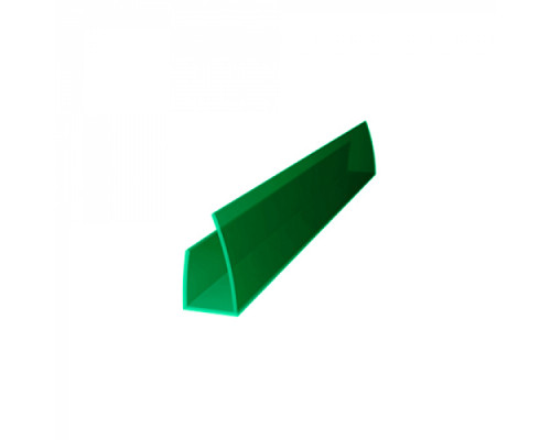 Профиль поликарбонатный ROYALPLAST UP торцевой 6мм Зеленый; 2.1м